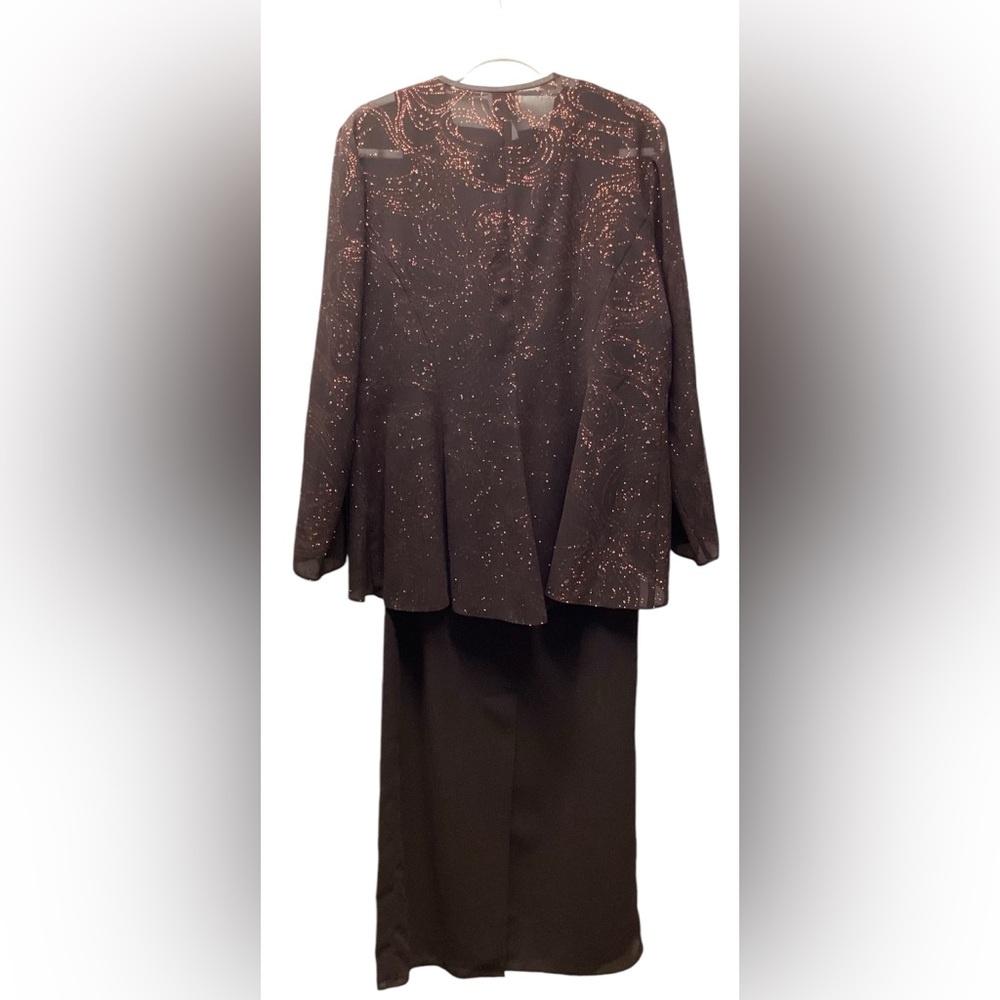 R & M Richards 2 piece Semi Formal Sheath dress with Embellished Jacket Size 14 - Picture 3 of 16